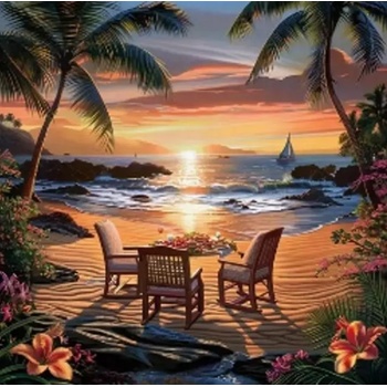 Norimpex - Puzzle Diamant painting: Sitting at sunset 30x40cm - 1 - 39 piese