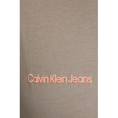 Calvin Klein Jeans Памучна тениска Calvin Klein Jeans в бежово с принт J30J326867 (J30J326867)