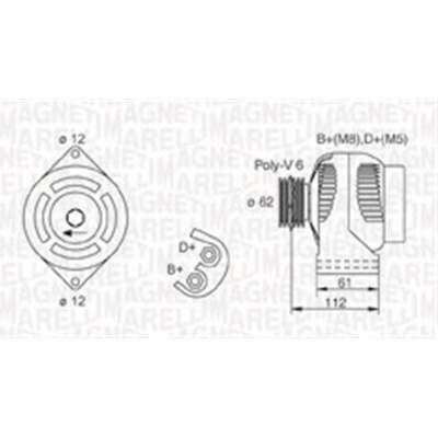Alternátor MAGNETI MARELLI 063731884010