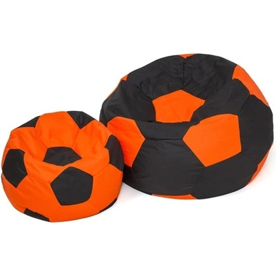 Sako taška pouf Ball černo-oranžová XXL 140 cm