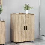 vidaXL Шкаф за баня Сонома дъб 60 x 35 x 80 см (883306)