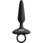 Anos Flexible Butt Plug with Vibrations Black