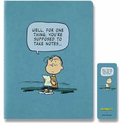 MOLESKINE Peanuts XL linajkový modrý