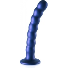 Ouch! Beaded Silicone G-Spot Dildo 6,5" Blue silikónové dildo s prísavkou 17 x 2,3–2,5 cm