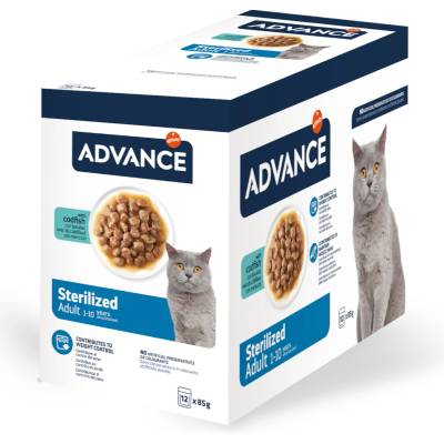 Advance Feline Sterilized Cod 12 x 85 g
