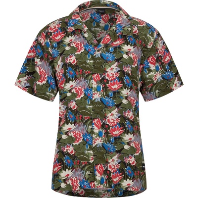 HUGO BOSS Риза с къс ръкав Boss Mens BOSS Bodywear Beach Patterned Short Sleeve Shirt - Light Green 351