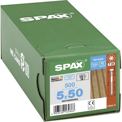 SPAX 0537000500505 skrutka do dreva 5 mm 50 mm T-STAR plus nerezová ocel A2 500 ks