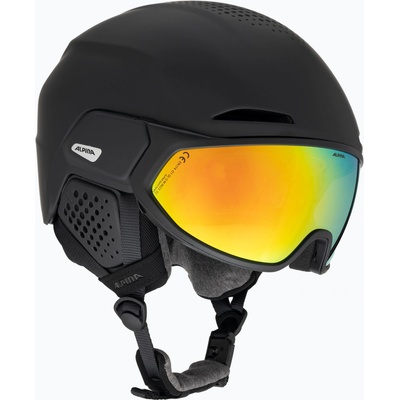 Alpina Ски каска Alpina Alto Q-Lite черен мат/златно огледало