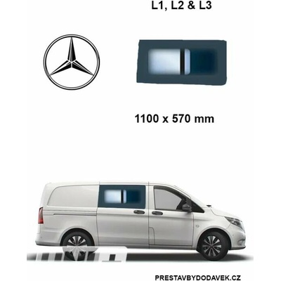 Boční pravé posuvné okno - Mercedes-Benz Vito W447