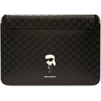 KARL LAGERFELD Калъф Karl Lagerfeld KLCS16SAKHPKK 16"", черен, Saffiano Monogram Ikonik