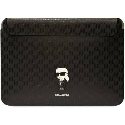 KARL LAGERFELD Калъф Karl Lagerfeld KLCS16SAKHPKK 16"", черен, Saffiano Monogram Ikonik