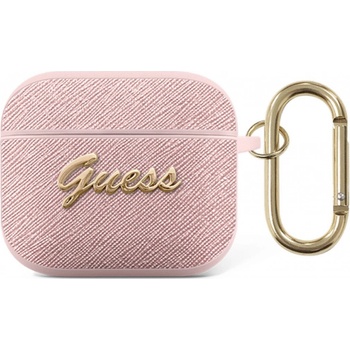 Guess Saffiano PC/PU Metal Logo puzdro pre Airpods 1/2 GUA2SASMP