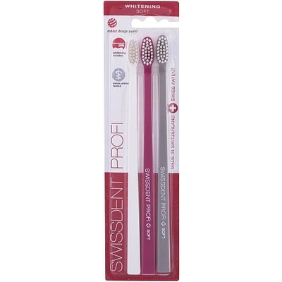 Zubní kartáček Swissdent Profi Soft White Pink Grey 3 ks