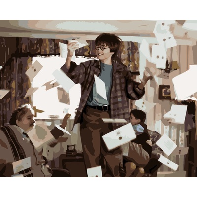 ZUTY Malování podle čísel HARRY POTTER CHYTÁ DOPISY Rozměr 40 x 50 cm Rámování vypnuté plátno na rám