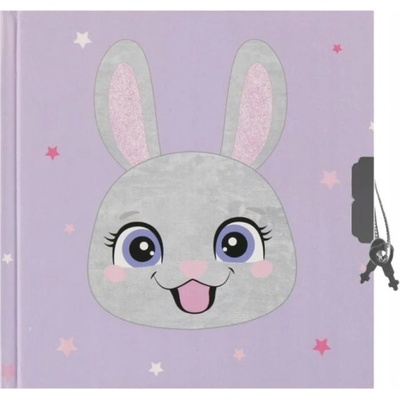 Diář se zámkem Cute Bunny 13x13cm,60l linkovaný