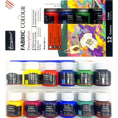 PKstar barvy na textil 25 ml 12 ks