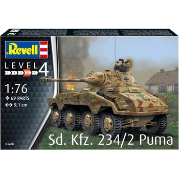 Revell Модел за сглобяване, Revell, Sd. Kfz. 234/2 Puma, 69 части (R03288)