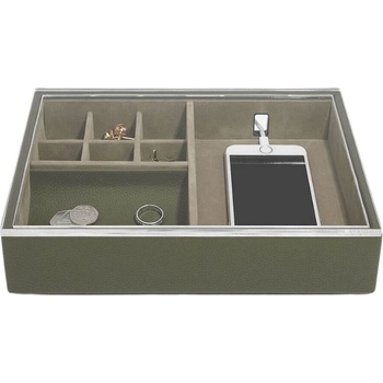 Stackers Кутия за бижута и телефон Stackers Pebble Classic с капаче маслинена (74571)