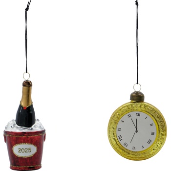 House Doctor HDNewYear2026 Коледни украшения, златни, 2 бр (206926000)