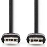 Nedis CCGL60001BK20 Кабел USB A мъжки към USB A мъжки, USB2.0, дължина: 2 м (CCGL60001BK20)