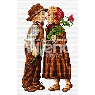 Milena Style С обич за теб - гоблен със схема конци dmc Кръстат бод