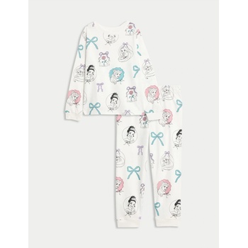Marks & Spencer Пижама от чист памук Disney Princess (2-8 години) Marks & Spencer кремав Marks & Spencer | Bezhov | Момчешки | 2-3 години