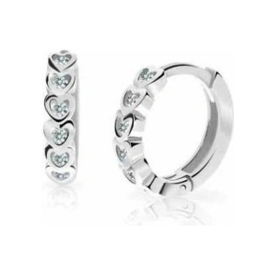Cutie Diamonds dětské kruhové náušnice z bílého zlata s brilianty C3339-10-10-X-2-D