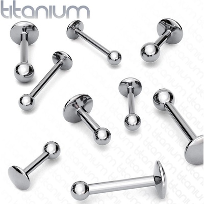 Šperky4U piercing do brady labreta titan TIT1020-12083