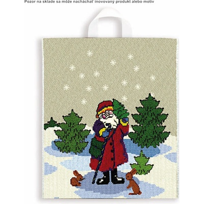 Taška reklamná podtlač. 40x45 cm/50ks 40mic Vianočná Santa Klaus v lese