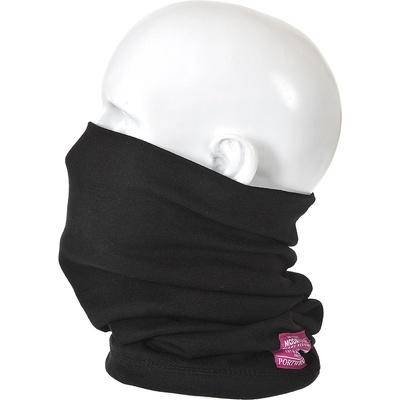 Portwest modaflame fr19 / Антистатичен нашийник, огнеупорен - черен, универсален (fr19bkr)