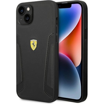 Ferrari Кейс Ferrari FEHCP14MRBUK iPhone 14 Plus 6.7", черен / черен, твърд, Leather Stamp Sides (3666339062453)