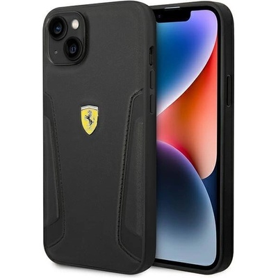 Ferrari Кейс Ferrari FEHCP14MRBUK iPhone 14 Plus 6.7", черен / черен, твърд, Leather Stamp Sides (3666339062453)