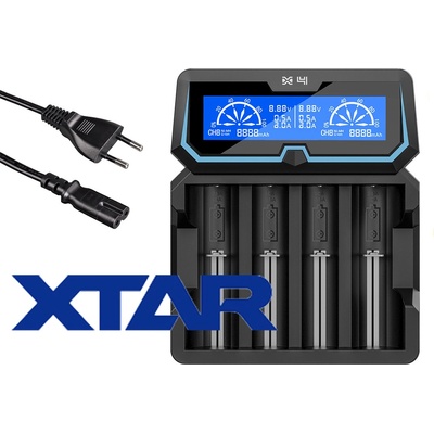 Xtar X4 LCD nabíječka čtyřslotová pro Li-Ion