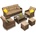 Garden Point Техноратанов комплект Toledo Coffee 5 кафяви с пуфове Garden Point (GAP120-3PU)