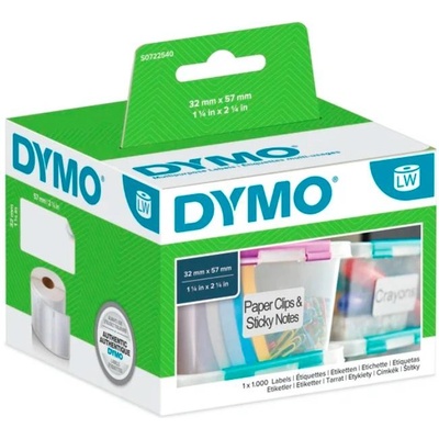 DYMO LabelWriter DY11354 етикети 57х32мм, бяла хартия, подвижна (S0722540)