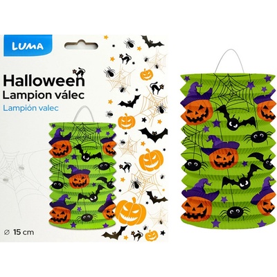 Lampion 15cm válec HALLOWEEN netopýr LUM