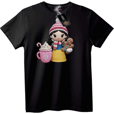 NOONEBRAND Тениска Уютна Зимна Прошната Кукла - 6XL, Black