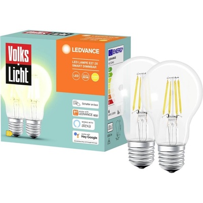 Ledvance SADA 2x LED Stmievateľná žiarovka SMART+ A60 E27/6W/230V 2700K Ledvance P225216