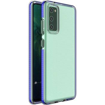 HQWear Калъф Spring Case clear TPU с цветна рамка за Samsung Galaxy A72 4G, тъмносин (KXG0014488)