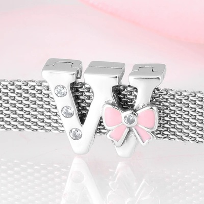 P&J Jewellery Stříbrný klip Magické písmenka 3 SBMA3 W