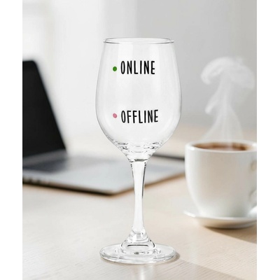Divja Sklenice na víno Online/Offline 330 ml