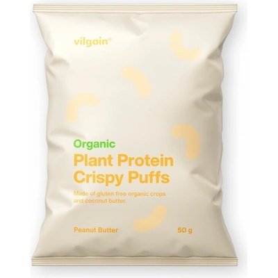 Vilgain Plant Protein Crispy Puffs BIO arašídové máslo 50 g