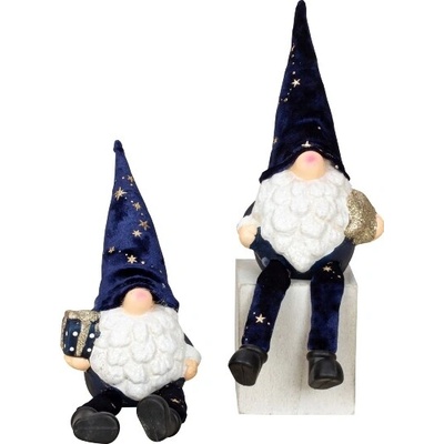MAKRO Santa škriatok modrý 25cm, rôzne druhy