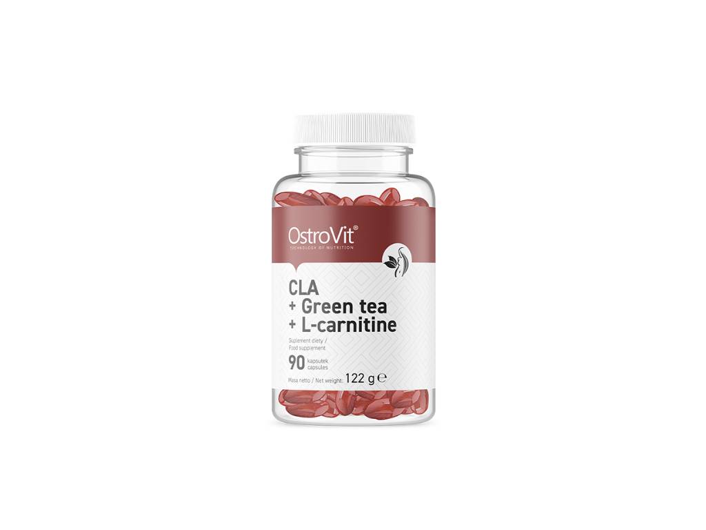 ostrovit cla green tea l carnitine OstroVIT CLA +Green Tea + L-Carnitine 90 kapslí od 154 Kč