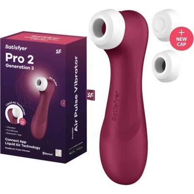 Смарт клитор стимулатор с допълнителна приставка - Pro 2 Gen. 3 Red (SATISFY413)