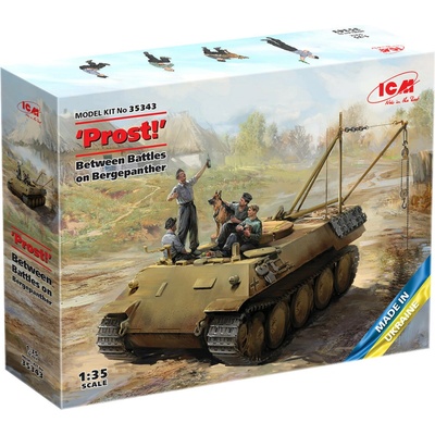 ICM “Prost! Between Battles on Bergepanther WWII German Tankmen with Bergepanther 1:35
