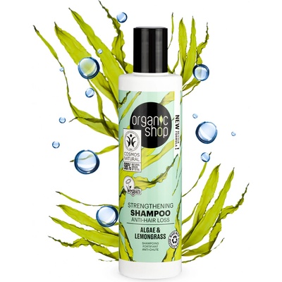 Organic Shop šampon Modrá laguna síla o obnova vlasů 280 ml