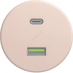 Kliklap - Ретро безрамков USB контакт A+C, старорозов (KA0125)