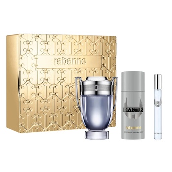 Paco Rabanne Invictus Тоалетна Вода 100 мл + 10 мл + Дезодорант 150 мл- Подаръчен Комплект за Мъже