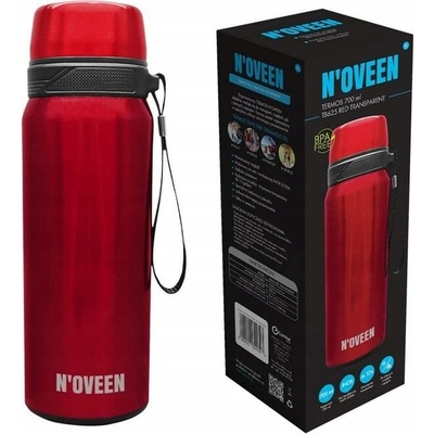 N'oveen termohrnek TB625 odstíny červené 700 ml